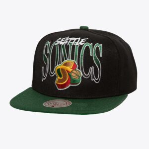 Baseball Cap Mitchell & Ness Black Seattle SuperSonics Hardwood Classics Rise Up Snapback Hat Black 1589864