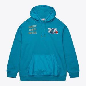 Mitchell & Ness Blue Charlotte Hornets Team OG 2.0 Vintage Logo Fleece Pullover Hoodie Red 1528743