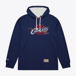 Mitchell & Ness Blue Cleveland Cavaliers Vintage Logo Thermal Lightweight Pullover Hoodie Blue 1551122