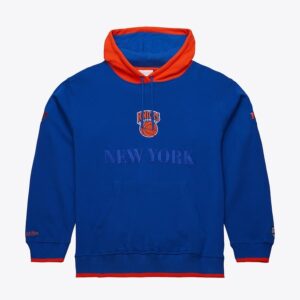 Mitchell & Ness Blue New York Knicks Team OG 3.0 Vintage Fleece Pullover Hoodie Blue 1426715