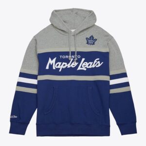 Mitchell & Ness Blue Toronto Maple Leafs Head Coach Pullover Hoodie Blue 1378269