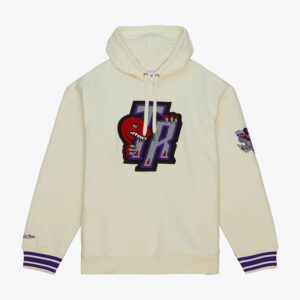 Mitchell & Ness Cream Toronto Raptors Retro Chainstitch Heavyweight Pullover Hoodie Cream 1577117