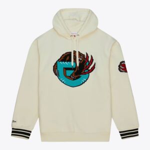 Mitchell & Ness Cream Vancouver Grizzlies Retro Chainstitch Heavyweight Pullover Hoodie Cream 1501229