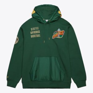 Mitchell & Ness Green Seattle SuperSonics Team OG 2.0 Vintage Logo Fleece Pullover Hoodie Green 1431483