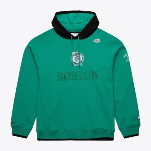 Mitchell & Ness Kelly Green Boston Celtics Team OG 3.0 Vintage Fleece Pullover Hoodie Black 1426756