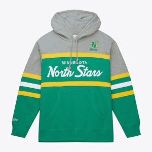 Mitchell & Ness Kelly Green Minnesota North Stars Head Coach Pullover Hoodie Green 1378332