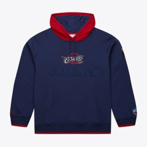 Mitchell & Ness Navy Cleveland Cavaliers Team OG 3.0 Vintage Fleece Pullover Hoodie Blue 1500148