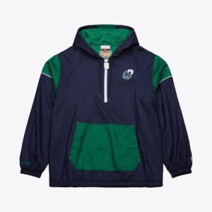 Mitchell & Ness Navy Dallas Mavericks Team OG 3.0 Anorak Quarter-Zip Jacket Black 1576964