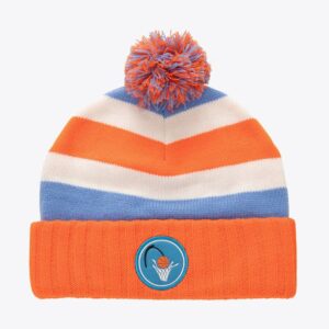 Mitchell & Ness Orange Cleveland Cavaliers Snow Day Hardwood Classics Cuffed Knit Hat with Pom Orange 1590171