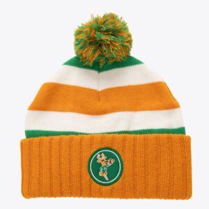 Mitchell & Ness Orange Milwaukee Bucks Snow Day Hardwood Classics Cuffed Knit Hat with Pom Orange 1590168