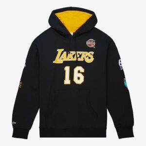 Mitchell & Ness Pau Gasol Black Los Angeles Lakers 2023 Naismith Basketball Hall Of Fame Name & Number Pullover Hoodie Green 1502807