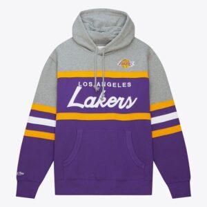 Mitchell & Ness Purple Los Angeles Lakers Head Coach Pullover Hoodie Violet 1426826