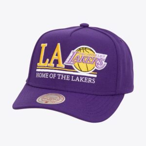 Baseball Cap Mitchell & Ness Purple Los Angeles Lakers Home Of Pro Pinch Fit Snapback Hat Violet 1589940