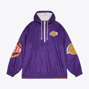 Mitchell & Ness Purple Los Angeles Lakers Team 2.0 Anorak Quarter-Zip Windbreaker Jacket Violet 1589024