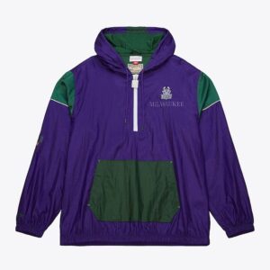 Mitchell & Ness Purple Milwaukee Bucks Team OG 3.0 Anorak Quarter-Zip Jacket Violet 1588801