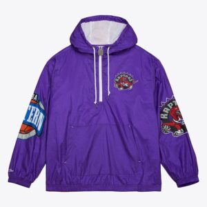 Mitchell & Ness Purple Toronto Raptors Team 2.0 Anorak Quarter-Zip Windbreaker Jacket Violet 1589037