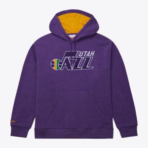 Mitchell & Ness Purple Utah Jazz Snow Washed Fleece Pullover Hoodie Violet 1550948