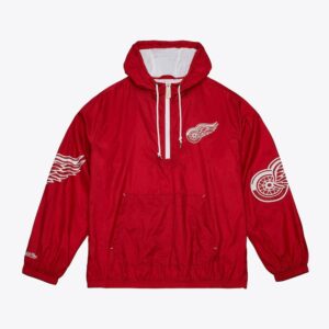 Mitchell & Ness Red Detroit Red Wings Team 2.0 Anorak Quarter-Zip Windbreaker Jacket Red 1378776