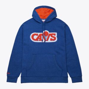 Mitchell & Ness Royal Cleveland Cavaliers Snow Washed Fleece Pullover Hoodie Black 1431672