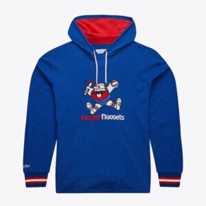 Mitchell & Ness Royal Denver Nuggets Legendary Slub Vintage Logo Pullover Hoodie Blue 1551279