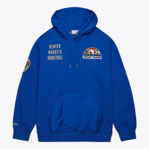 Mitchell & Ness Royal Denver Nuggets Team OG 2.0 Vintage Logo Fleece Pullover Hoodie Black 1528755