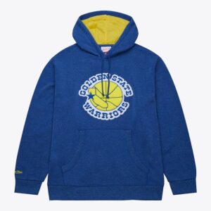 Mitchell & Ness Royal Golden State Warriors Snow Washed Fleece Pullover Hoodie Red 1431604