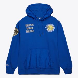 Mitchell & Ness Royal Golden State Warriors Team OG 2.0 Vintage Logo Fleece Pullover Hoodie Blue 1502928