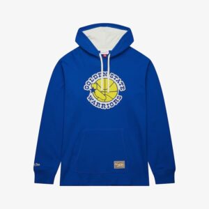 Mitchell & Ness Royal Golden State Warriors Vintage Logo Thermal Lightweight Pullover Hoodie Blue 1551018