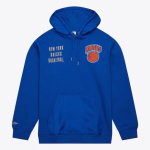 Mitchell & Ness Royal New York Knicks Team OG 2.0 Vintage Logo Fleece Pullover Hoodie Blue 1380580