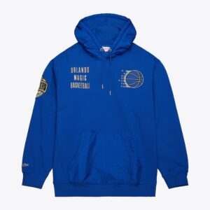 Mitchell & Ness Royal Orlando Magic Team OG 2.0 Vintage Logo Fleece Pullover Hoodie Black 1528767