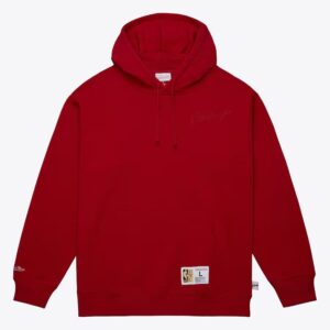 Mitchell & Ness Scarlet Chicago Bulls Tonal Logo Heavyweight Fleece Pullover Hoodie Red 1379578