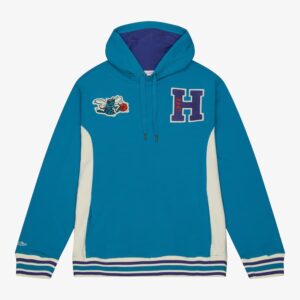 Mitchell & Ness Teal Charlotte Hornets Team Legacy French Terry Pullover Hoodie Black 1577069