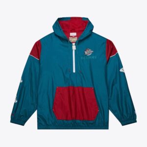 Mitchell & Ness Teal Detroit Pistons Team OG 3.0 Anorak Quarter-Zip Jacket Turquoise 1588827