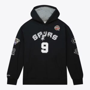 Mitchell & Ness Tony Parker Black San Antonio Spurs 2023 Naismith Basketball Hall Of Fame Name & Number Pullover Hoodie Black 1577272