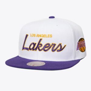 Mitchell & Ness White Los Angeles Lakers 1996 NBA Draft Hardwood Classics Snapback Hat White 1590104