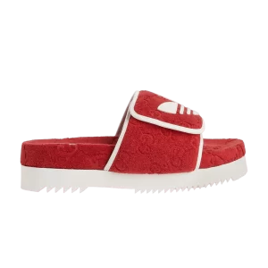 Adidas x Gucci GG Platform Sandal 'Red Cotton Sponge' Sneakers Red 702412 UU010 6560