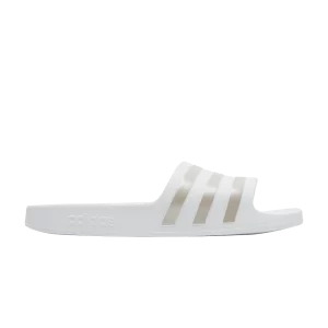 adidas Adilette Aqua Slides 'White Platinum Metallic' Cloud White/Platinum Metallic/Cloud White EF1730