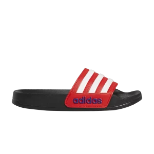 adidas Adilette Shower Slides J 'Black Vivid Red' Black/Cloud White/Bright Red FY8844