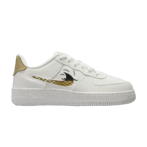 Nike Air Force 1 Low '07 LV8 Next Nature GS 'Sun Club - White Shark's Fin' Sail/Black/Wheat grass/Gold with sand DQ7690 100