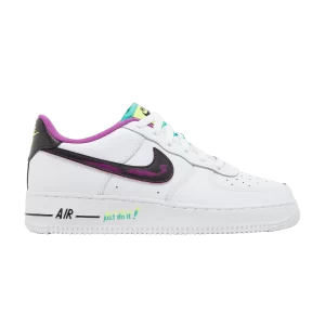 Nike Air Force 1 LV8 GS 'Just Do It!' White/Vivid Violet/Light Mentha/Black DX3933 100