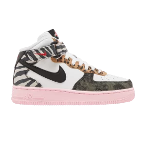 Nike Wmns Air Force 1 Mid 'Tunnel Walk' White/Medium Baby Pink/University Red/Black DZ4841 100