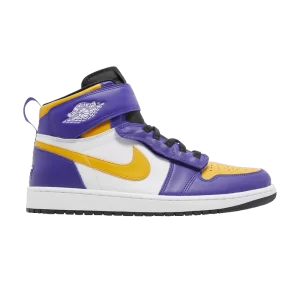 Air Jordan 1 High FlyEase 'Lakers' Dark Concord/White/Black/Taxi CQ3835 517