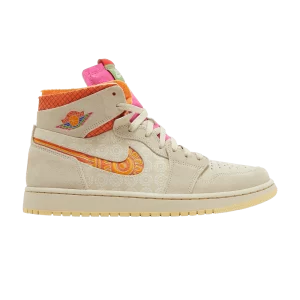 Air Jordan 1 High Zoom Comfort 'Somos Familia' Rattan/Kumquat/Lemon wash/Starfish FB2931 288