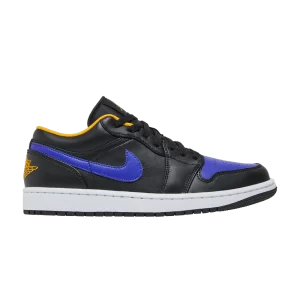 Air Jordan 1 Low 'Lakers' Black/Dark Concorde/Taxi 553558 075