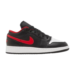 Air Jordan 1 Low GS 'White Toe' Black/Fire Red/White 553560 063