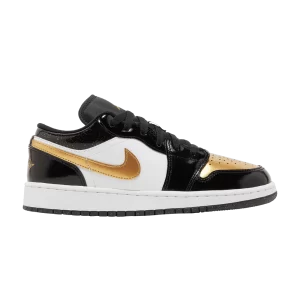 Air Jordan 1 Low SE GS 'Gold Toe' Black/Metallic Gold/White DR6970 071