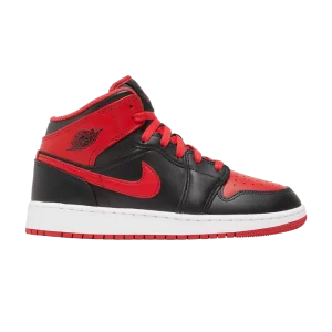 Air Jordan 1 Mid GS 'Alternate Bred' Black/Fire Red/White DQ8423 060