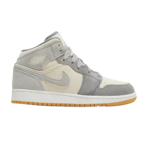 Air Jordan 1 Mid SE GS 'Coconut Milk Particle Grey' Coconut milk/Coconut milk/Gray color DN4346 100