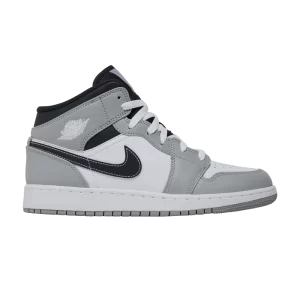 Air Jordan 1 Mid GS 'Light Smoke Grey' Light smoke grey/White/Anthracite 554725 078