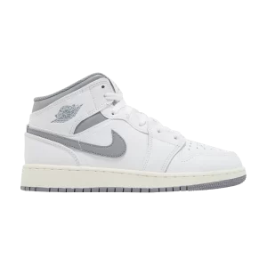 Air Jordan 1 Mid GS 'Neutral Grey' White/Stealth 554725 135